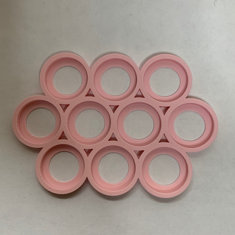 25mm Pink Cloud Movement Trays for 10 units